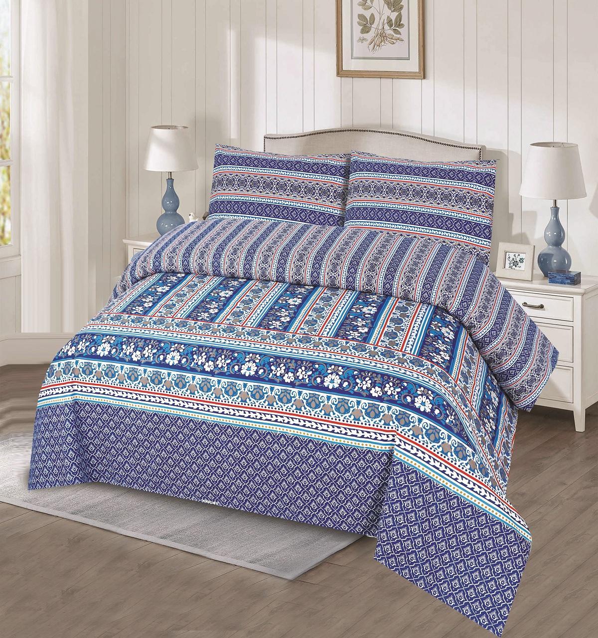 Striped Blue Bed Sheet # 781 1