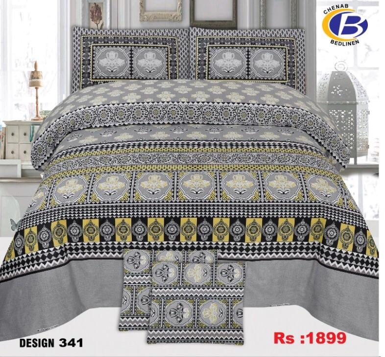 Chenab King Bed Sheet-341
