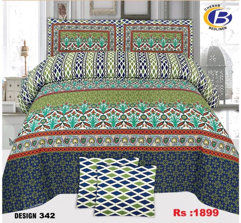 Chenab King Bed Sheet-342