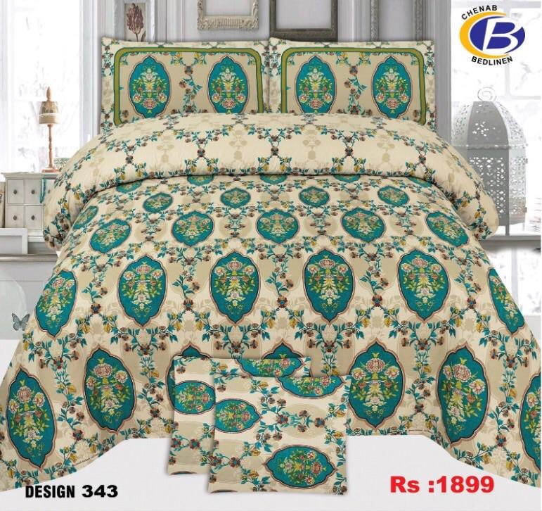 Chenab King Bed Sheet-343